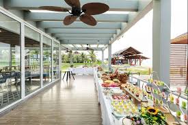 Breakfast buffet with a variety of dishes.